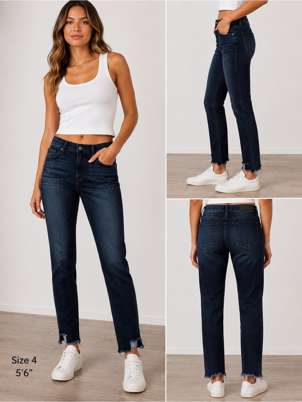PARKER SMITH Women's Skinny Jeans in Dark Blue Wash